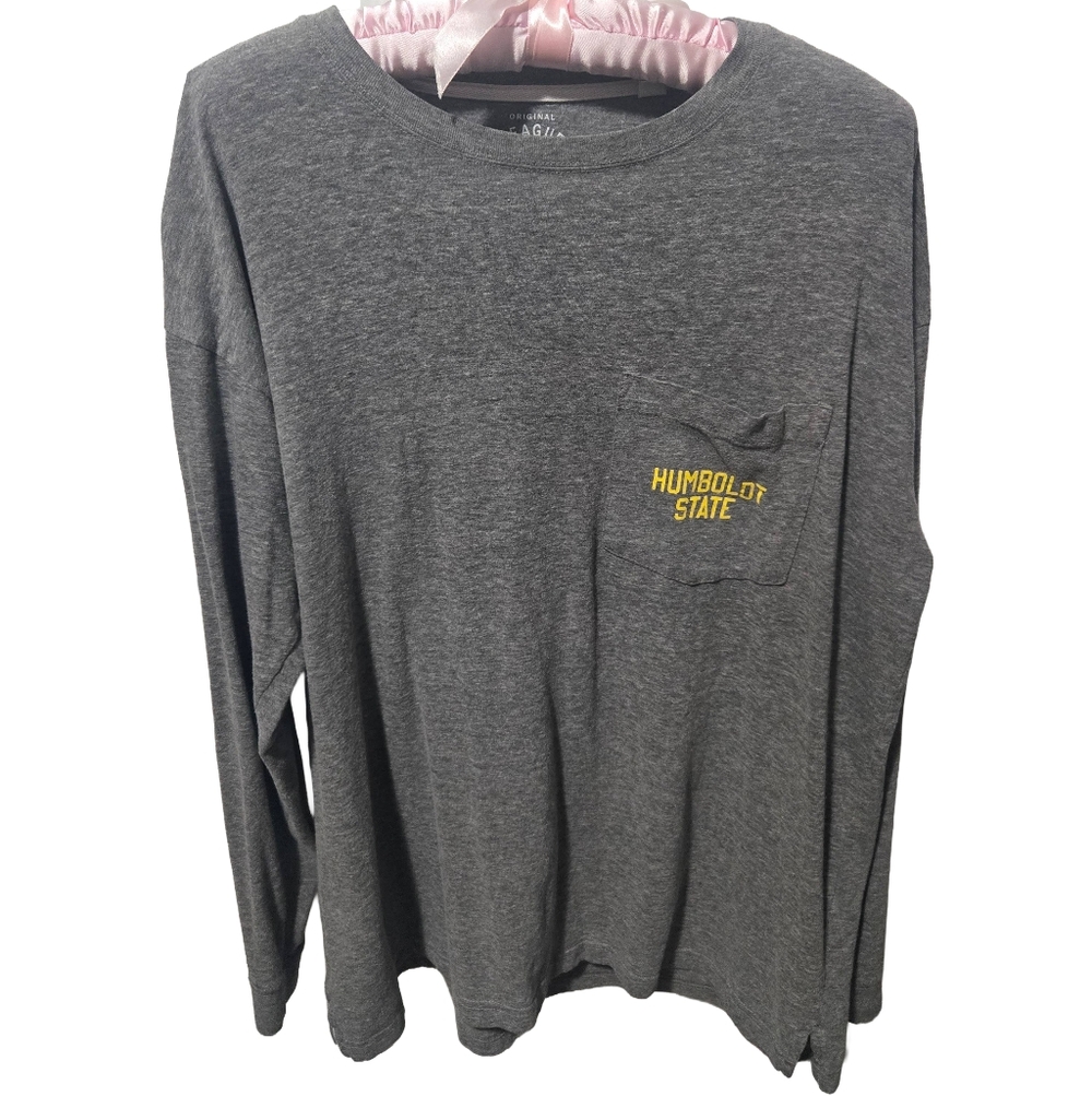 League Gray Humboldt State Women's Shirt, Size Large